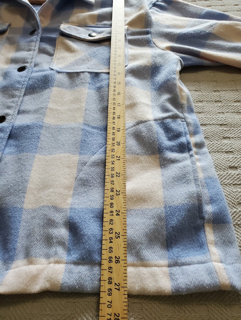 HFX Buffalo Check Plaid Snap Flannel Shacket Jacket - Picture 7 of 16